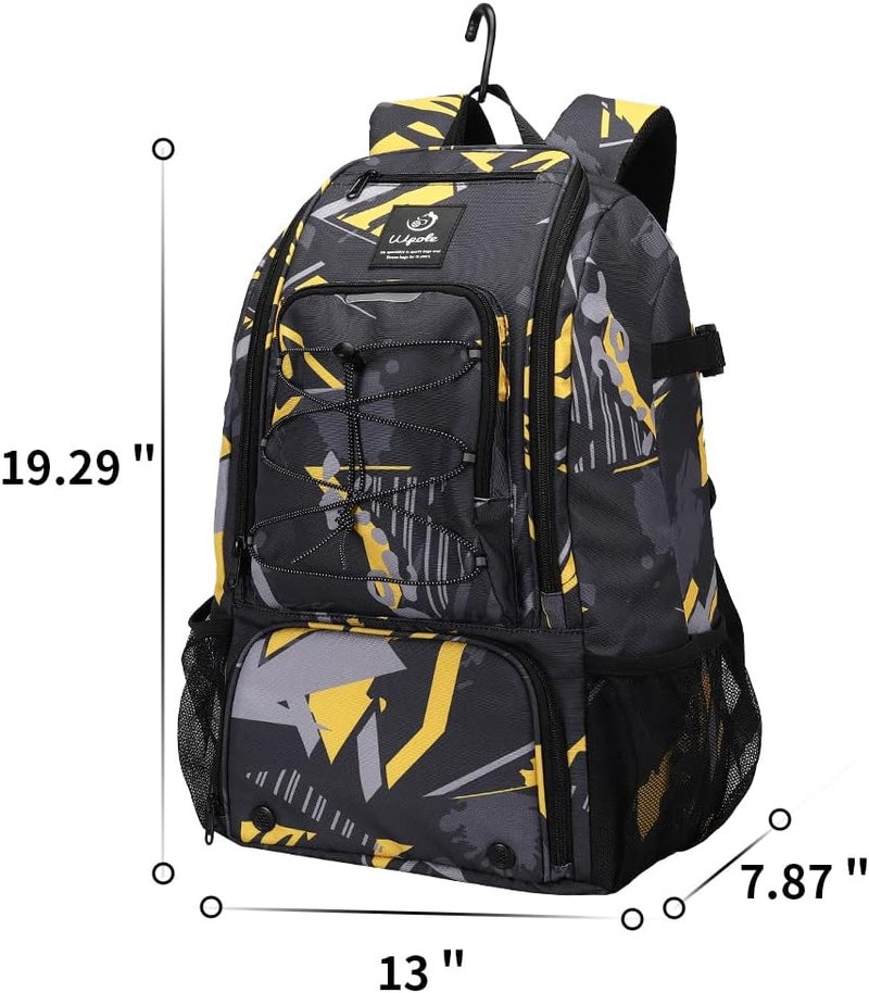 wpole Sports Baseball&Softball Bat Bag For Youth｜Adults, Baseball Equipment Backpack Bag with Shoe Compartment,Fence Hook,Holds Bat, Helmet, Glove - Image 2